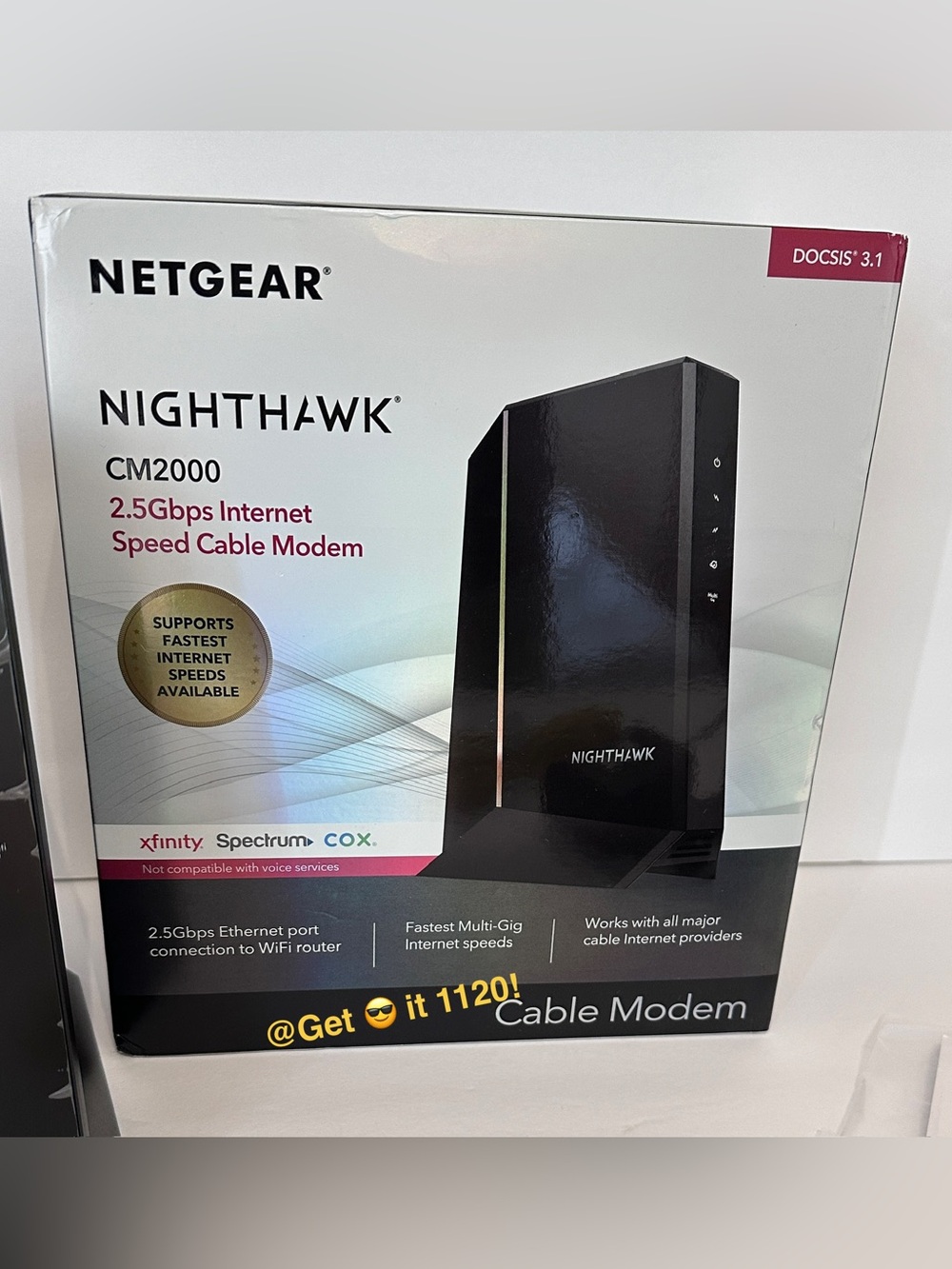 NETGEAR Nighthawk MultiGig Cable Modem CM2000 Compatible With All Cable Provider - Picture 8 of 12